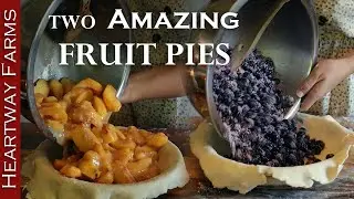 Delicious fruit pies from the summer's harvest! Peach Pie and Blueberry Pie Recipes