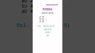 BODMAS RULE | simplify the expressions using Bodmas rule | order of operations #math #shorts #viral