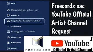 Freecords oac YouTube Official Artist Channel Request