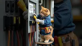 This Cat Should Not Touch the Fuse Box 😼⚡