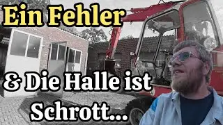 WAND Reparatur mit einen 16,5 Tonnen Mobilbagger! H&auml;lt das die Bude noch aus?