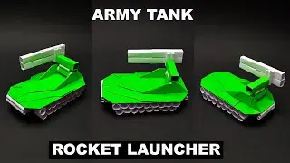 Paper tank with Weapons | Paper tank with rocket launcher | make a paper origami army tank With Gun
