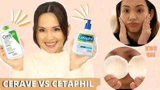 Cerave vs Cetaphil facial cleanser which is better| PRICE, INGRIDIENTS, TRY ON