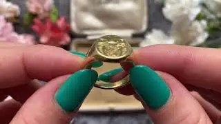 Victorian 18ct Gold Heavy Seal Signet Ring (10g) #5573