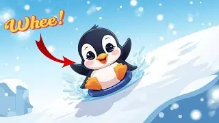 Baby Penguin&rsquo;s First Slide 🐧❄️ | Fun Learning Story for Kids