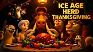 🤣 ICE AGE SQUAD: THANKSGIVING DINNER DISASTER! | FUNNY CARTOON SCENE 🍖#storytime 