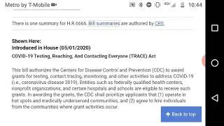 Summary of HR 6666 /TRACE ACT