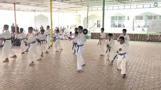 مشاركة فريق الكاراتيه بالمدرسة في إذاعة المهارات الفردية في مدرسة واحة بهلاء للتعليم الأساسي