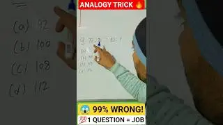 &ldquo;Analogy Question Jo 99% Galat Karte Hain ❌ | Reasoning Shorts&rdquo; #shorts #reasoning