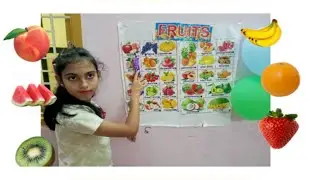 Fruits names|Apple Banana grapes strawberry papaya mango|learning fruits Names for kids|
