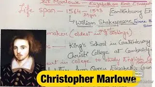 Christopher Marlowe Notes for Net/Set Exam | Important Points | Noted Works