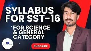 Syllabus for SST bps-16 by Spsc | For Science and General Category |