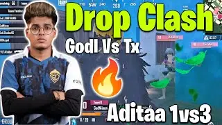 Jonathan Vs Scout 🔥🚀 GodLike Vs Tx 4vs4 Drop Clash In Sanhok🤯🤬