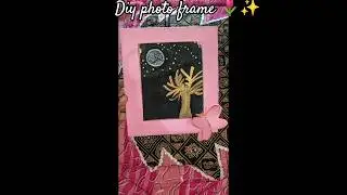 Diy photo frame 🌷✨ Easy aesthetic home decor ideas 💡#craft #photoframe #shorts #vairalshort #diy