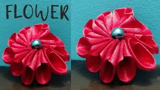 Awesome satin ribbon flower 🏵️ | How to make satin ribbon flower| Crafticle