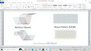How to draw wave pattern and abstract line in MS Word ll making wave and abstract line