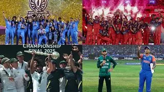 2025 - RECORD BREAKING Year of FIRSTS in CRICKET. INDIA W, SA, RCB win TROPHIES. INDO PAK ASIA FINAL