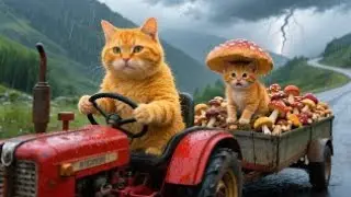 Mother cat in sweet surprise for kitchen in Emotional cat kids stores - Cat stories meow stobre on,,