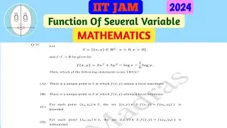 IIT JAM (2024) | Function Of Several Variable | Mathematics | Question-35 | Solution