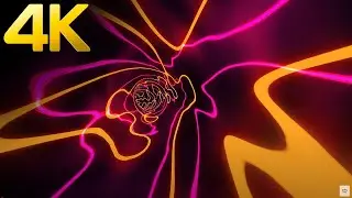 Fast Moving Purple color Neon Light Ways [4K] Relaxing Motion Video TV Background Loop