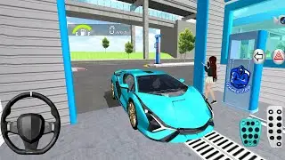 Gas Station Funny Driver New Car Lamborghini - 3D Driving Class #10 - Android GamePlay