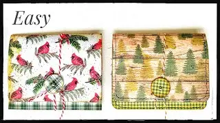 Easy - Double Pockets - Great Gift Card Holder with a Large Journaling Spot!
