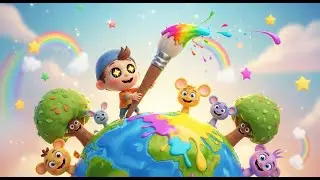 Painting the World Bright and Fun 🎨🌍 | Learn Colors for Kids | Fun Color Adventure