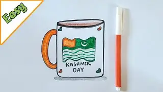 Kashmir Day Drawing | Cup Drawing Easy | 5 February Special