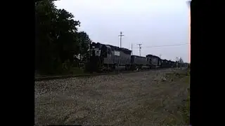 Wheeling & Lake Erie Railway 1768 & 1769 EMD SD45 + Slug Revenue Freight 6/28/90