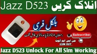Jazz D523 2023 Unlock For All Sim | Jazz D523 Unlock All Sim Working | Jazz D523 Unlock File Free