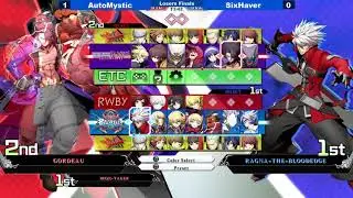 [08/25/18|BBTag] LF: AutoMystic (Ruby, Ragna, Tager, Gordeau) VS SixHaver (Yang, Makoto)