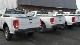 Ford Fleet Trucks with Strobes, Backracks, Weather Guard Boxes