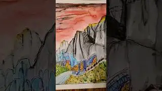 How to Draw Arches National Park - Those Colors POP !!! #watercolor #art  #archesnationalpark