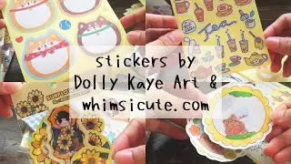 Cute Stickers by Dolly Kaye Art and Whimsicute.com by Chichi (Little Miss Paintbrush)