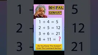 GENIUS IQ TEST MATH PUZZLE 🔥 #shorts #iqtest