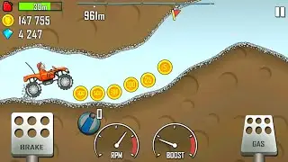 Hill Climb Racing Monster Truck Bad Suspension #11 - Car Gameplay HD (Android, IOS)