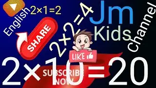 table of 2,learn multiplication table 2&times;1=2,  table practice , JM kids gyan @JMKIDSGYAN
