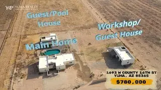 For Sale | 3-Home Estate on 5+ Acres in Yuma AZ | 1693 W County 16th St | $780,000