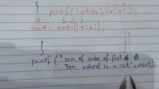 Cube of first 10 natural numbers