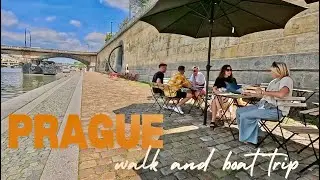 Exploring Prague: Scenic Riverside Walk & Relaxing Vltava River Boat Tour