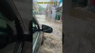 Swat || river || water enters || Bahrain || market, #pakistan #bahrain#swatbahrain #viralshort