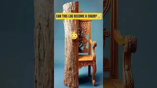 🔥 Epic Woodworking: Tree Log &rarr; Handmade Chair in 15s ✨ 👀 | Satisfying Transformation