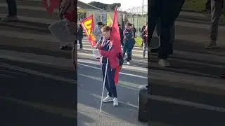 Manifestazione contro la guerra a Camp Darby (Pisa)