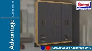 02.1210 Guarda-Roupa Advantage 6 Portas 4 Gavetas