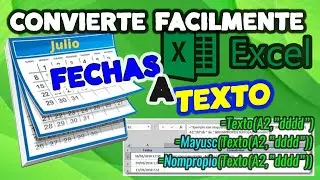 Convertir Fecha a Texto F&aacute;cilmente en Excel