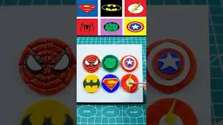 I made logo Spiderman, Hulk, Captain, from Marvel The Flash, Batman, Superman from DC with clay