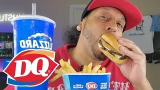 Dairy Queen Mukbang 🍦 | Backyard Bacon 🥓 Ranch Burger 🍔 #dairyqueen #Mukbang #asmr