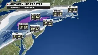An active storm pattern is setting up across the East Coast this week, with the first system&nbsp;bringin
