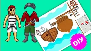 Paper Ship, Pirate - TUTORIAL - DIY - Game Book
