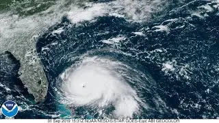 2019 Dorian 1 Kilometer Resolution GeoColor Satellite Imagery Animation (HD 1920x1080)